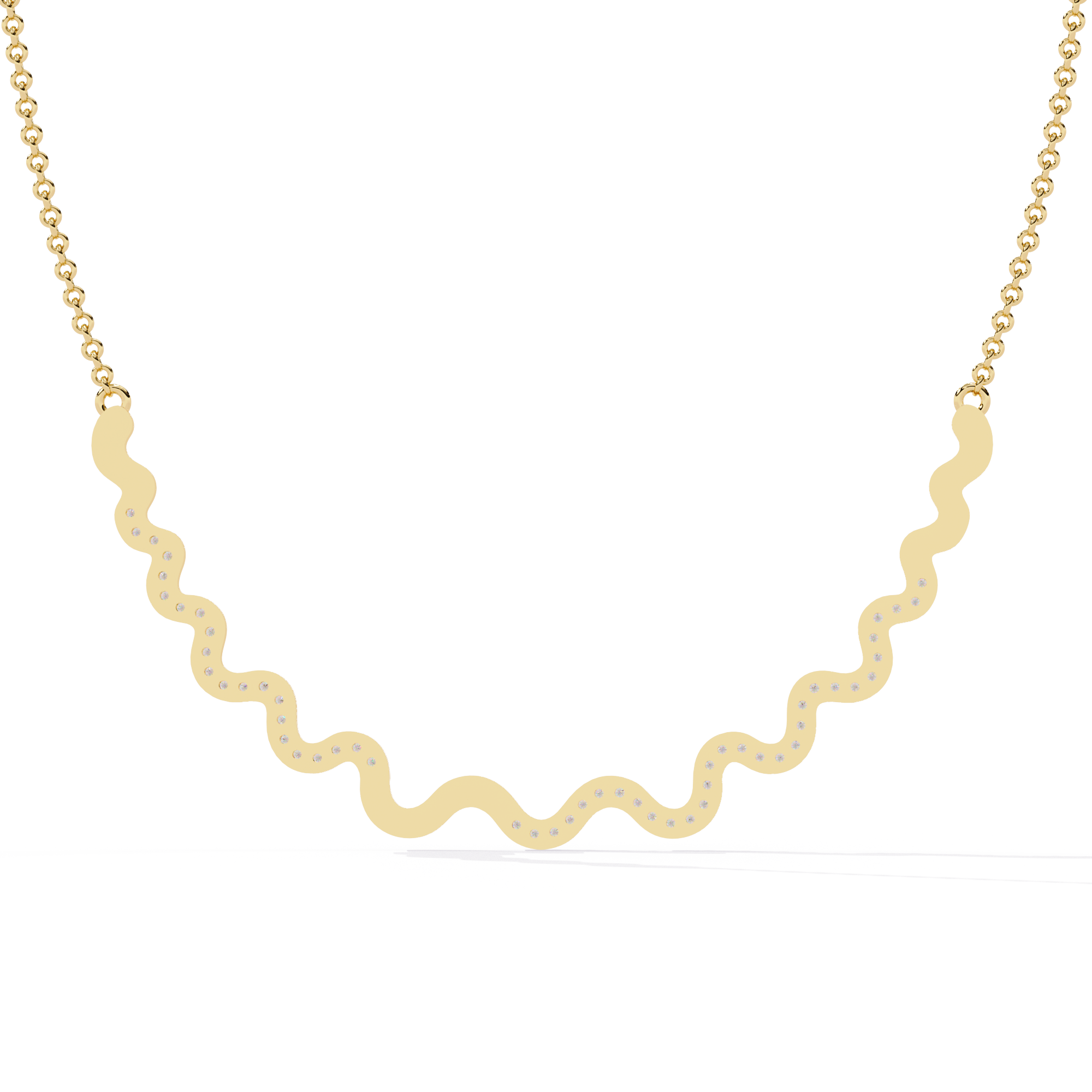 Solitairekart 0.45ct Natural Diamond Serpentine Sparkle Necklace-HI Color, VS-SI Clarity